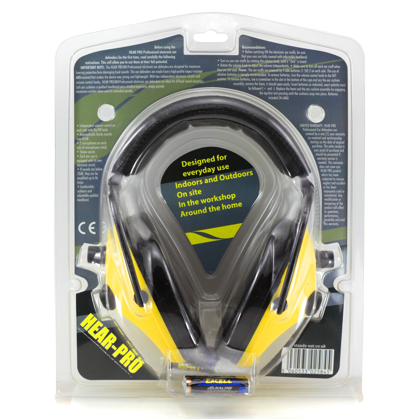 HEAR-PRO | HX4 Active Electronic Ear Defenders for Workplaces and DIY