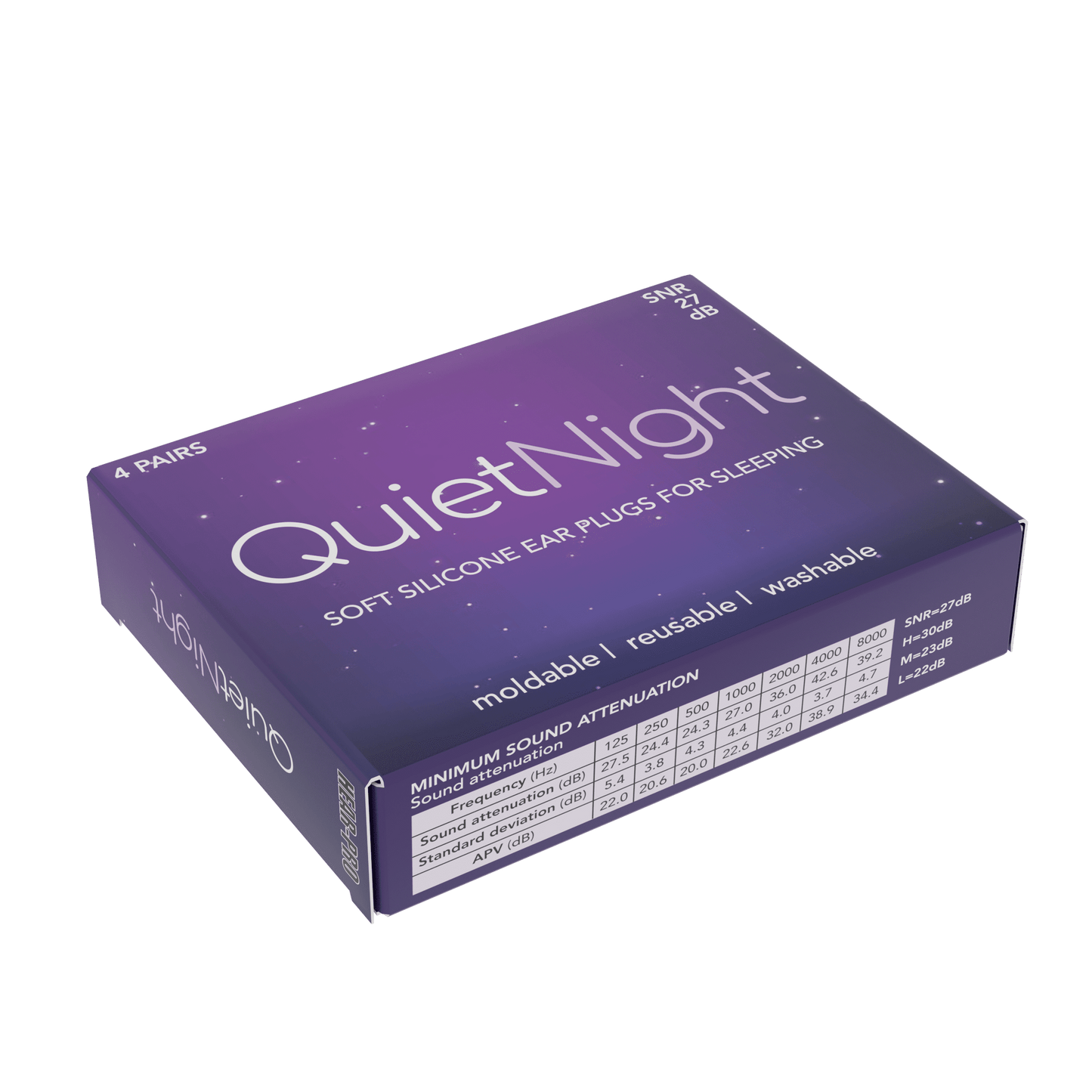 HEAR-PRO QuietNight Silicone Ear Plugs – Reusable, Mouldable Sleep Plugs (Multiple Pack Sizes) | X-Stop