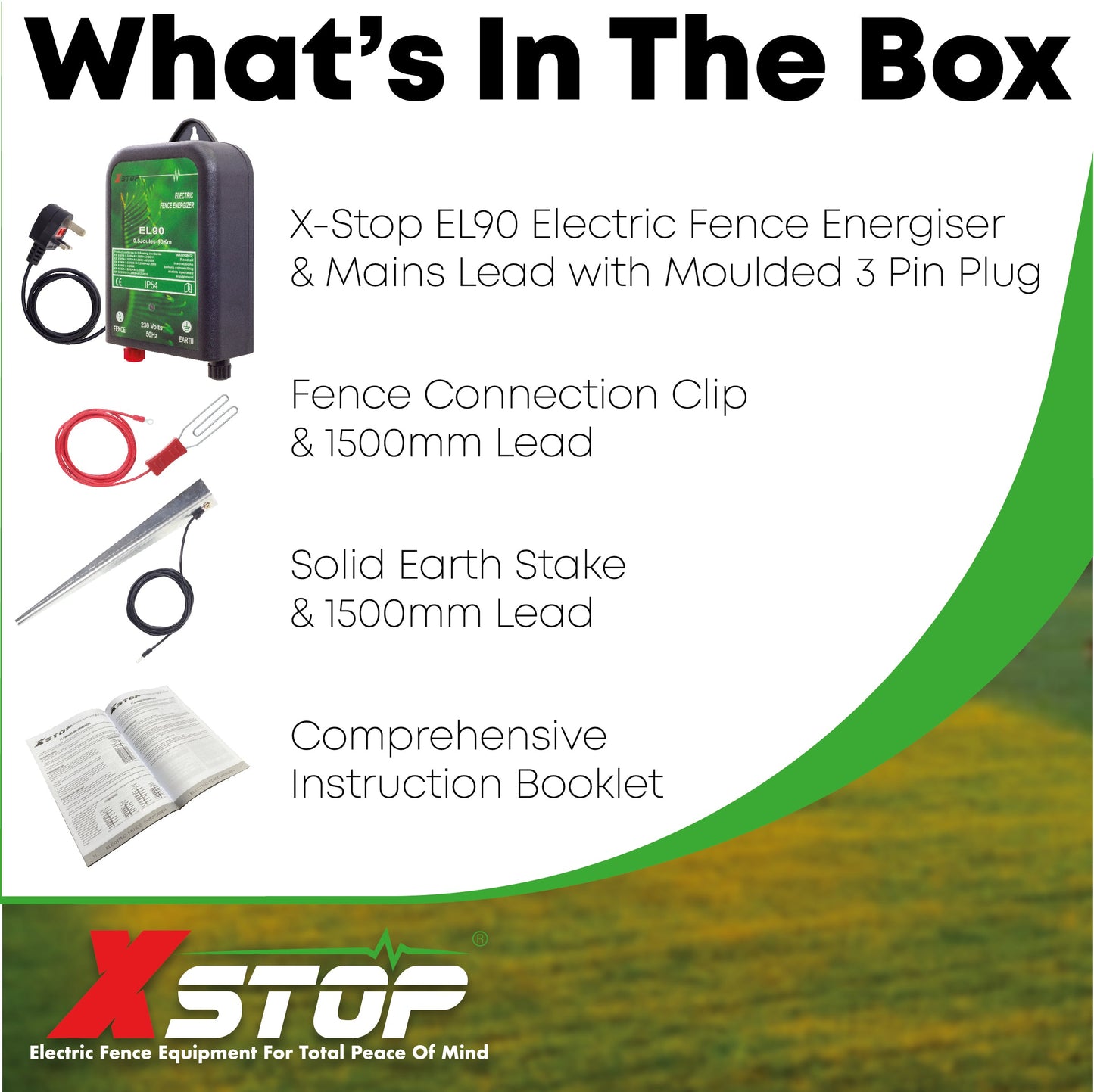 EL90 230v Mains Powered Electric Fence Energiser 0.5J - 10Km