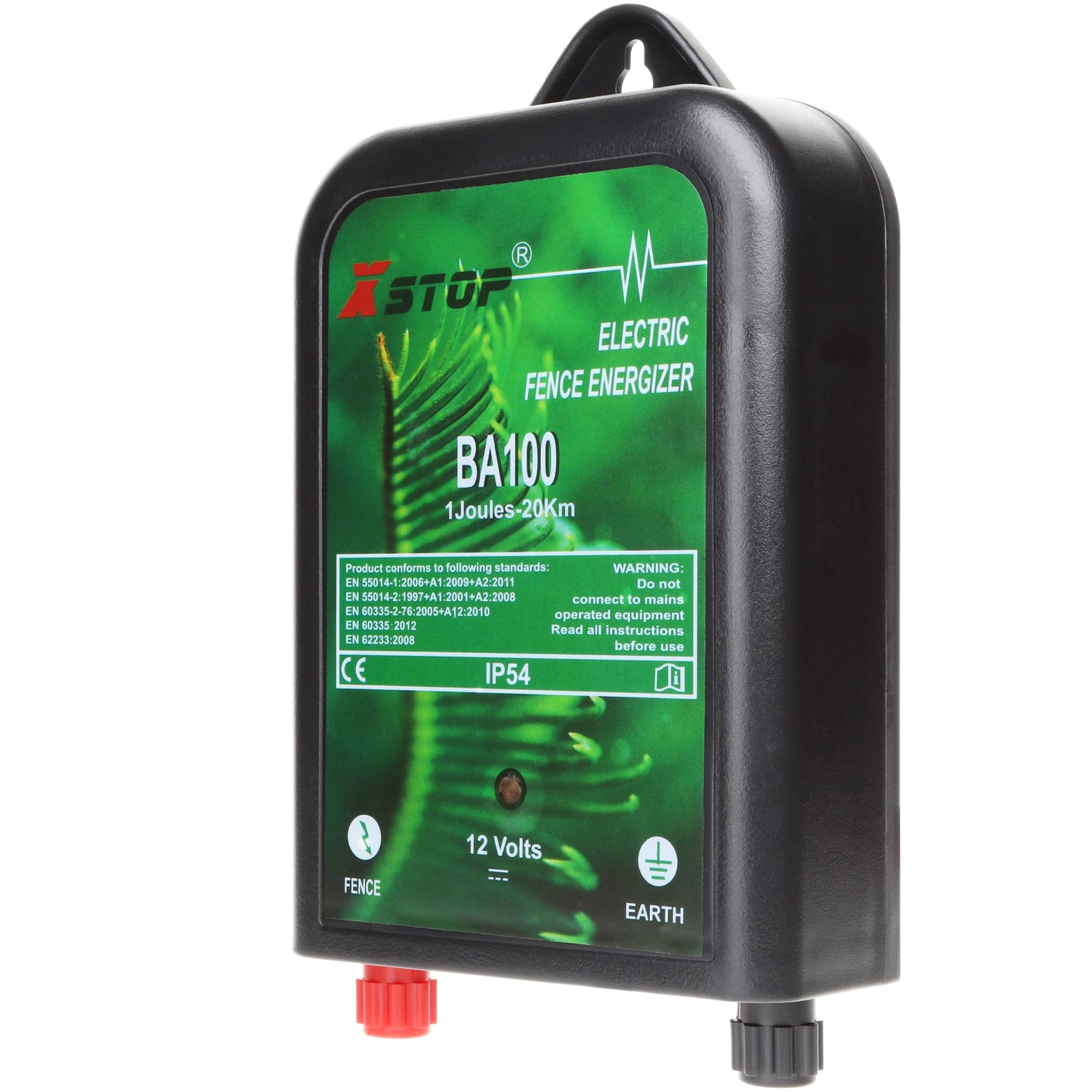 BA100 12v Battery Powered Electric Fence Energiser 1.0J - 20Km | X-Stop