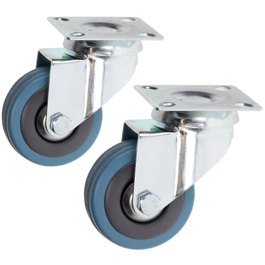 50mm Metal Framed 360° Swivel Caster Wheels | Pack of Two