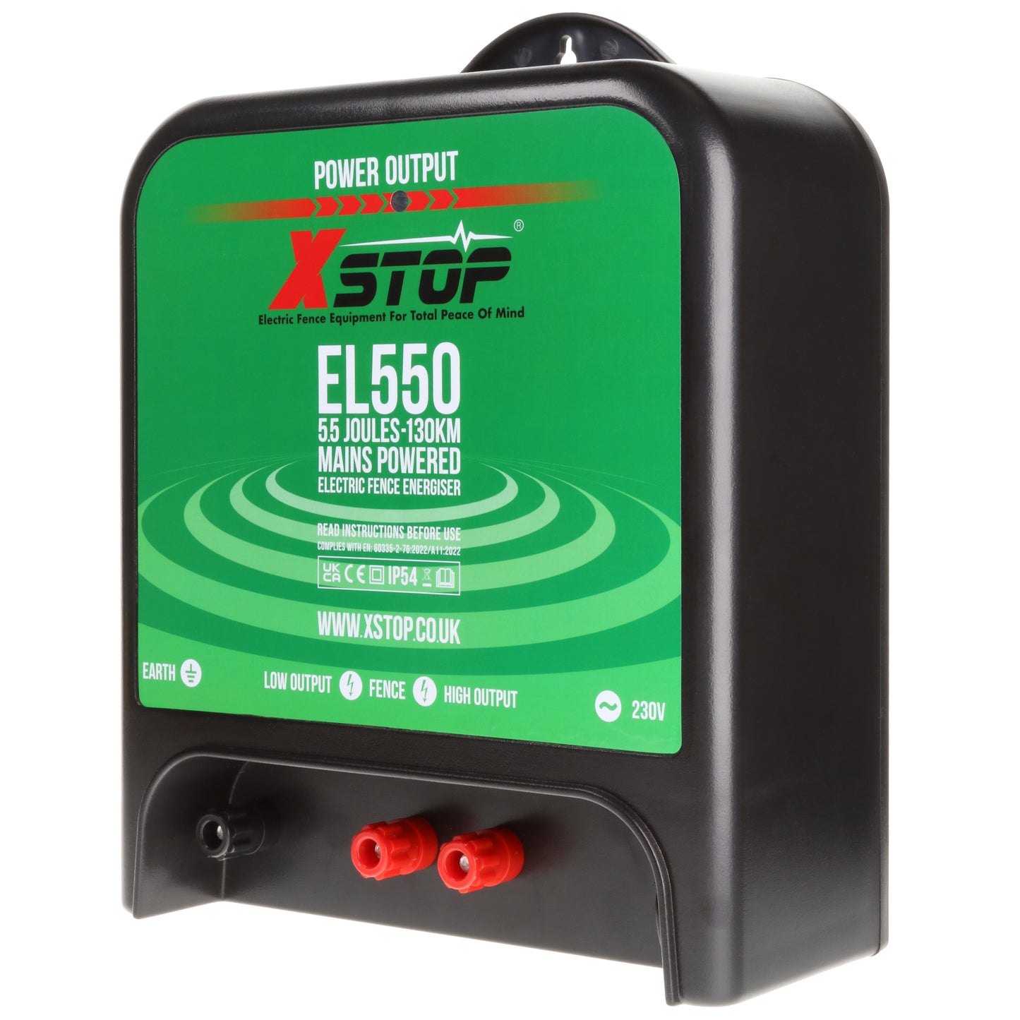X-Stop EL550 230v Mains Powered Electric Fence Energiser 5.5J - 130Km