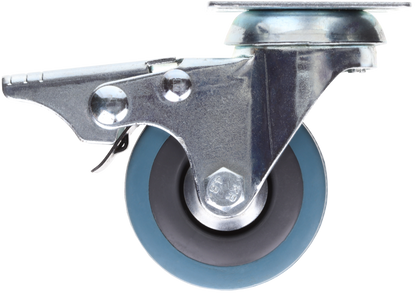 50mm Metal Framed 360° Swivel Caster Wheels with Brake | Pack of Three