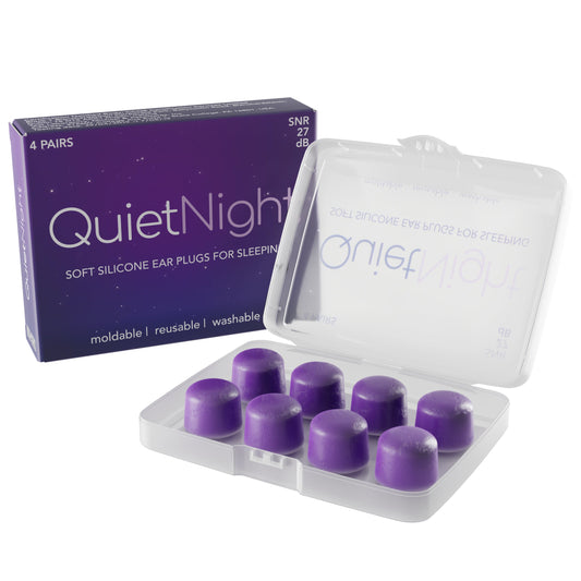 HEAR-PRO QuietNight Silicone Ear Plugs – Reusable, Mouldable Sleep Plugs (Multiple Pack Sizes) | X-Stop