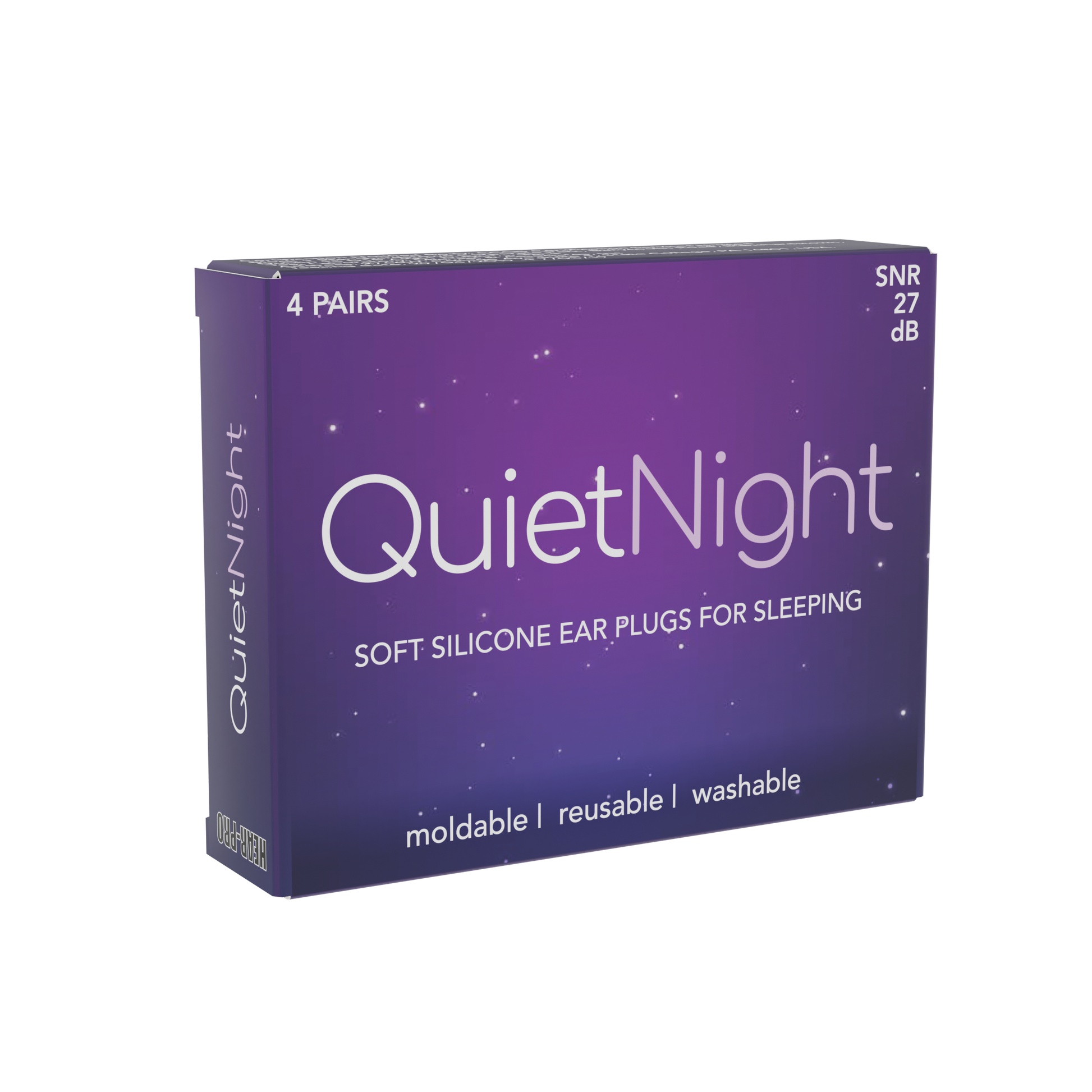 HEAR-PRO QuietNight Silicone Ear Plugs – Reusable, Mouldable Sleep Plugs (Multiple Pack Sizes) | X-Stop