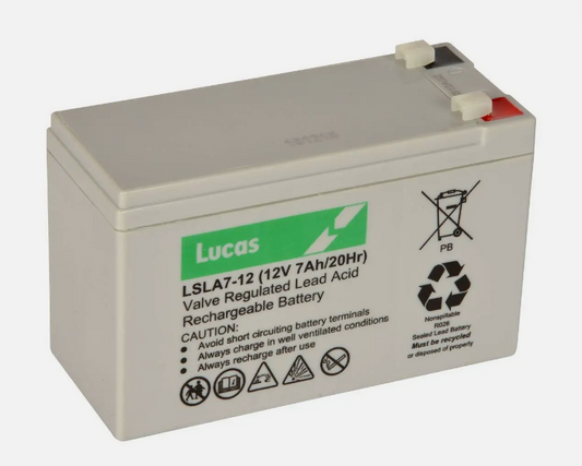 Lucas LSLA7-12 12 Volt, Sealed Lead Acid Battery | X-Stop