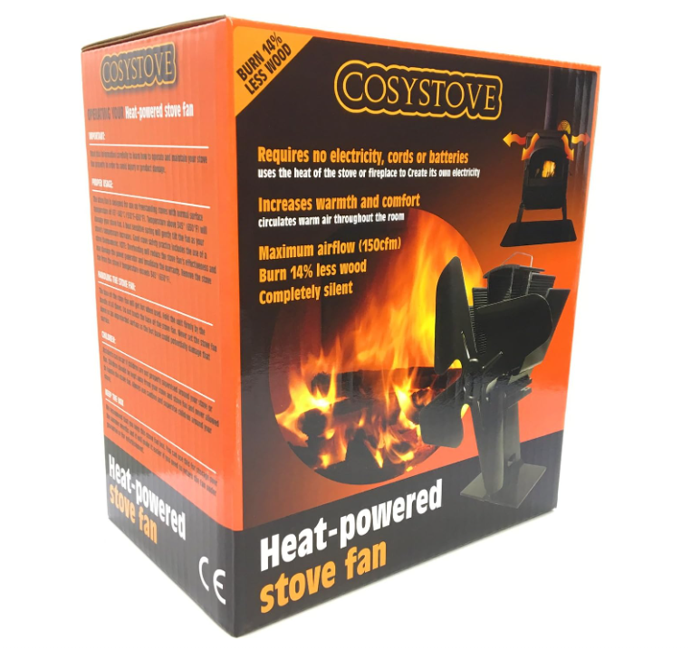 Cosystove 4 Blade Heat Powered Stove Fan | X-Stop