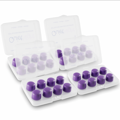 HEAR-PRO | QuietNight Silicone Ear Plugs – Reusable, Mouldable Sleep Plugs (4 packs of 8 - 16 pairs)