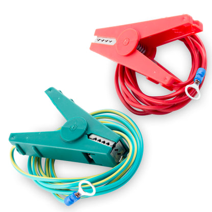 Pair of Earth and Fence Connection Cables with Crocodile Clips