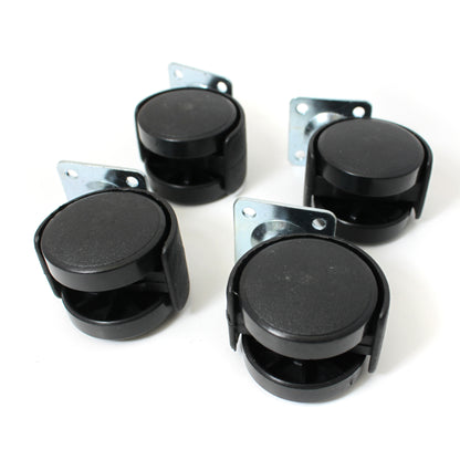 40mm Plastic Castor Wheels - 4 pack