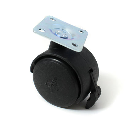 Plastic 40mm Caster Wheels With Brake - Pack of 4
