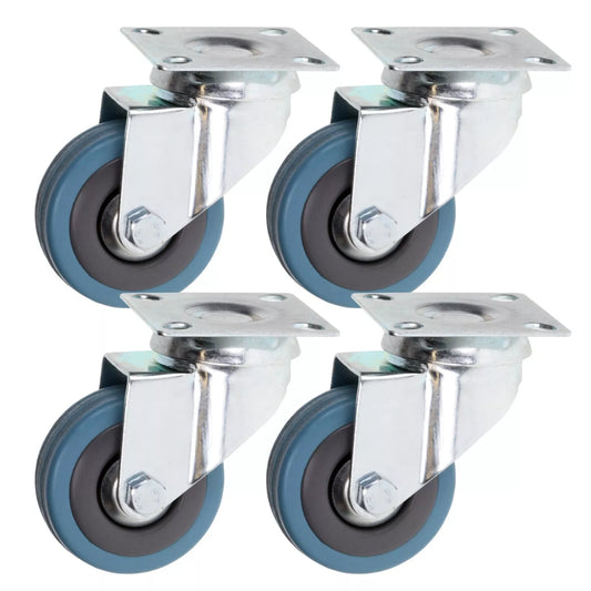 50mm Metal Framed 360° Swivel Caster Wheels | Pack of Four