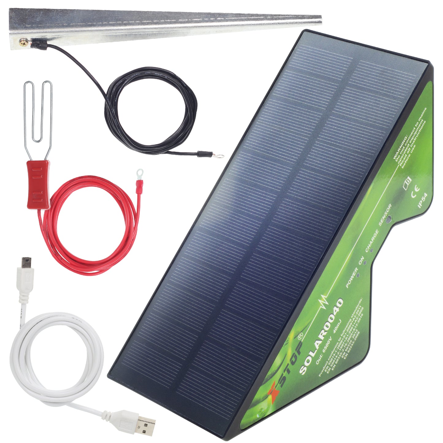 Solar 0040 Solar & Battery Powered Electric Fence Energiser .04J - 2Km | X-Stop