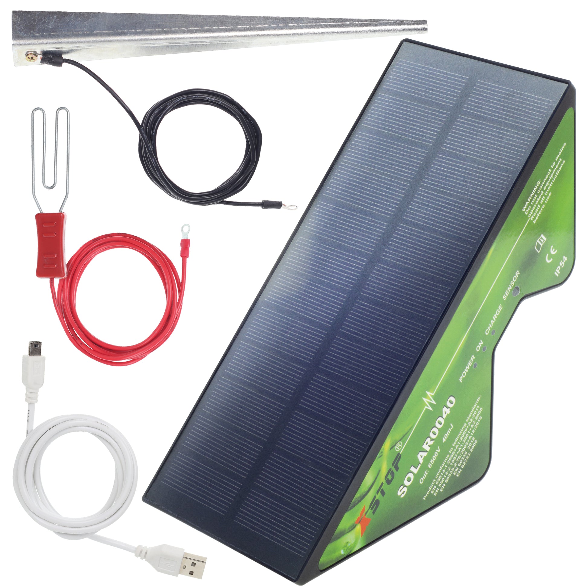 Solar 0040 Solar & Battery Powered Electric Fence Energiser .04J - 2Km | X-Stop